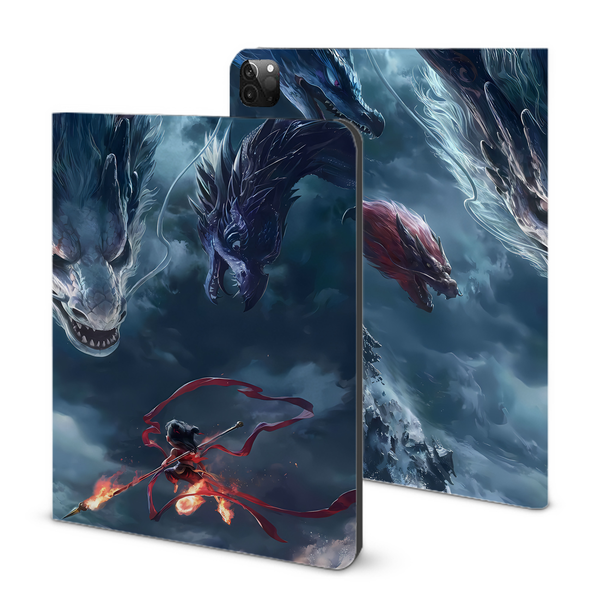 （画像用） Ne Zha 2 ナタ 魔童の大暴れ IPadケース ペンホルダー付き ブックスタイルデザイン